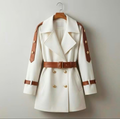Off-White Military Style Leather Coat
