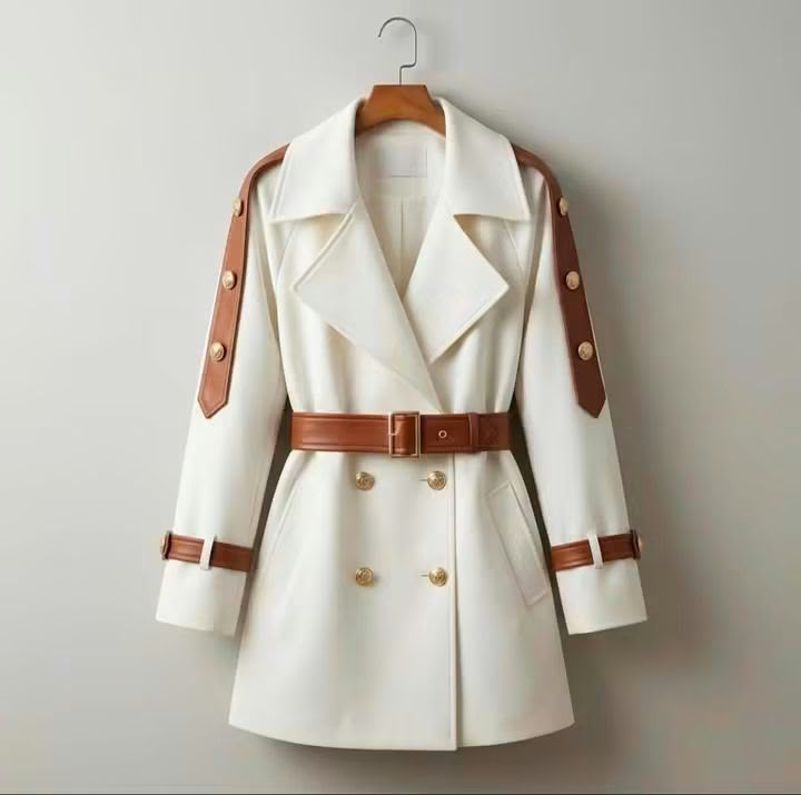 Off-White Military Style Leather Coat