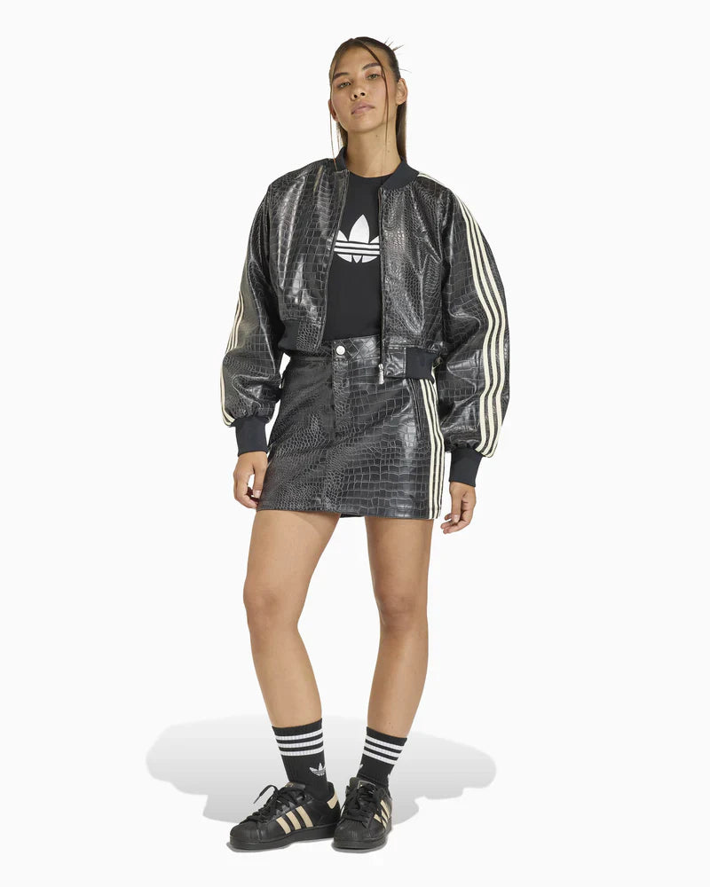 Adidas Black Leather Jacket Women