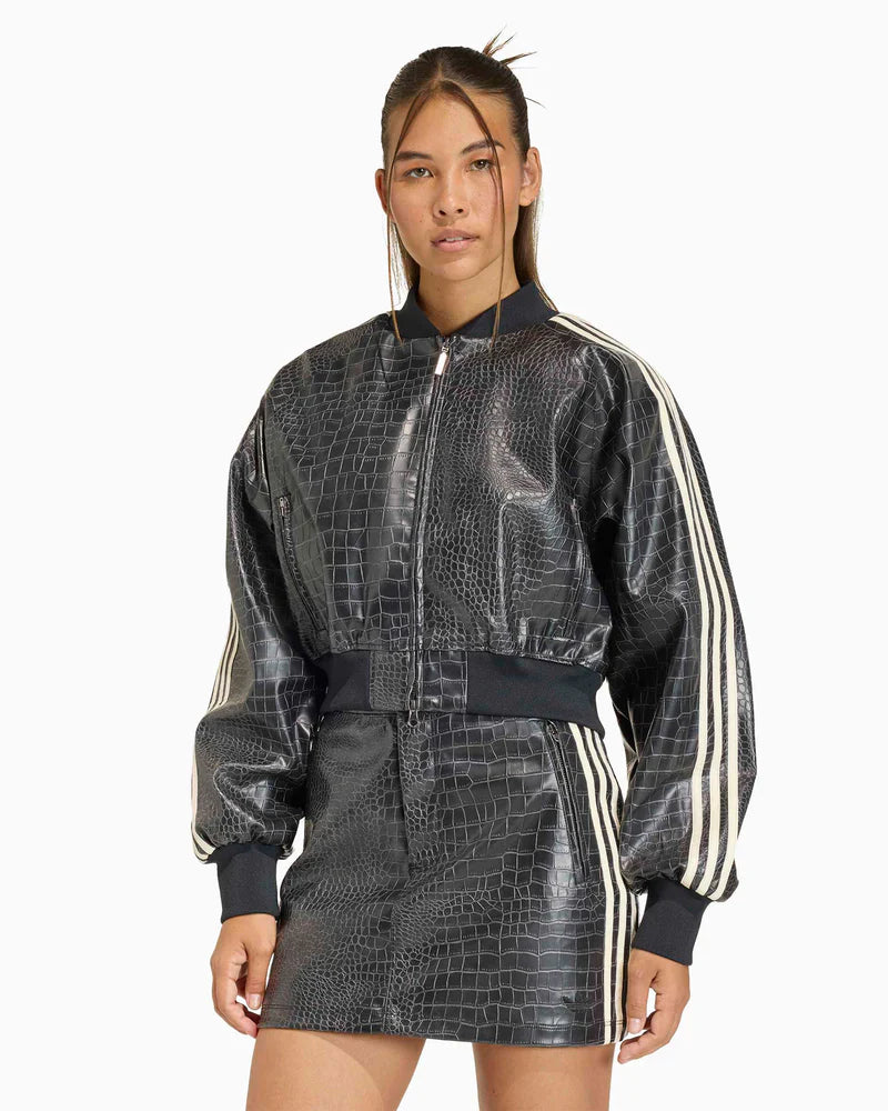 Adidas Black Leather Jacket Women