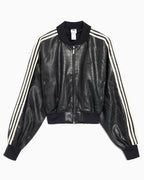 Adidas Black Leather Jacket Women