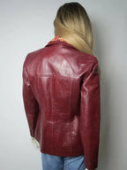 Jennifer Aniston Red Leather Jacket
