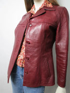 Jennifer Aniston Red Leather Jacket