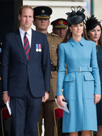 Kate Middleton Blue Alexander Mcqueen Coat