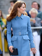 Kate Middleton Blue Alexander Mcqueen Coat