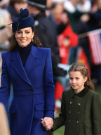 Kate Middleton Blue Alexander Mcqueen Coat