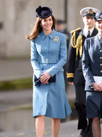 Kate Middleton Blue Alexander Mcqueen Coat