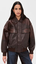 LAMARQUE Trevanna Leather Bomber Jacket