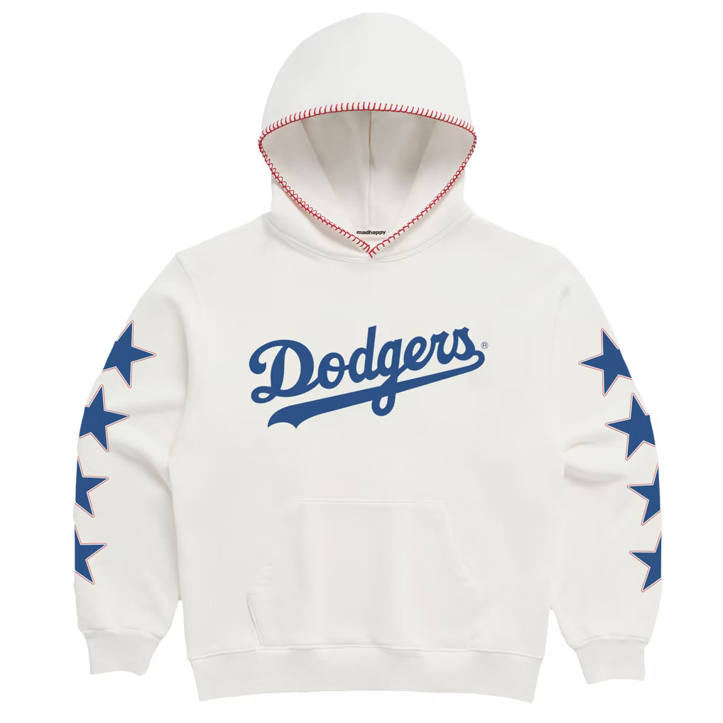 Madhappy Dodgers Hoodie White - Embroidery
