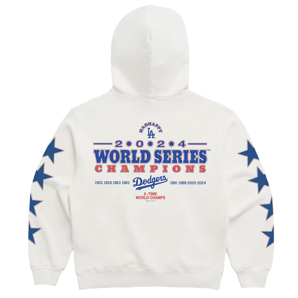 Madhappy Dodgers Hoodie White - Embroidery
