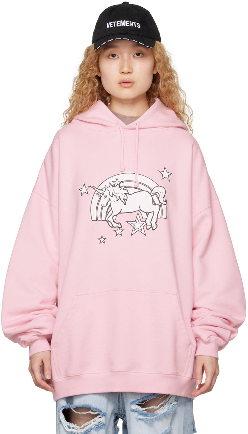 Pink Unicorn Vetements Hoodie