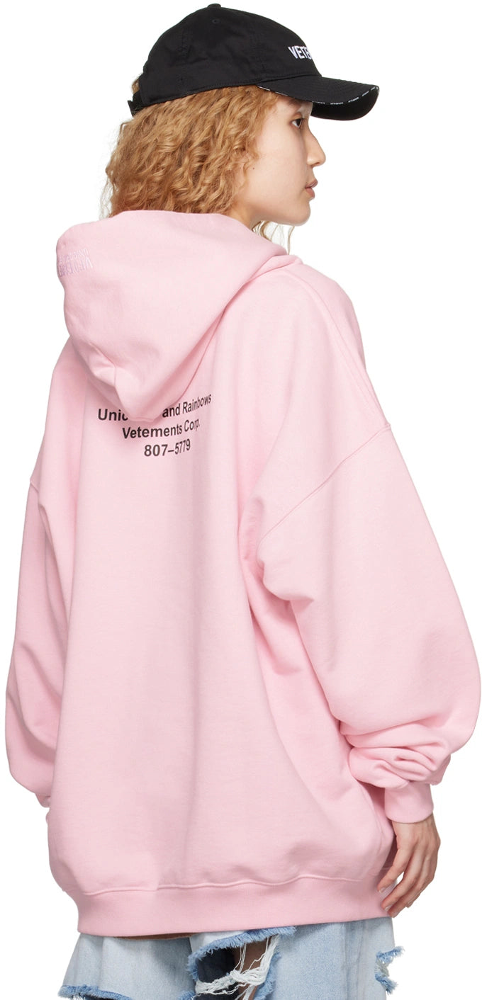 Pink Unicorn Vetements Hoodie
