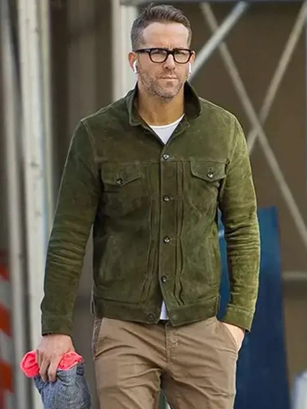 Ryan Reynolds Suede Jacket