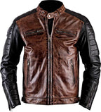 Handmade Brando Leather Biker Jacket Men Zing Apparel