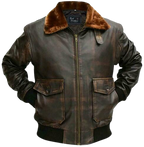 G-1 Aviator Distressed Brown Leather Jacket Zing Apparel