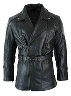 Black Belted Sheep Hide Leather Jacket Zing Apparel