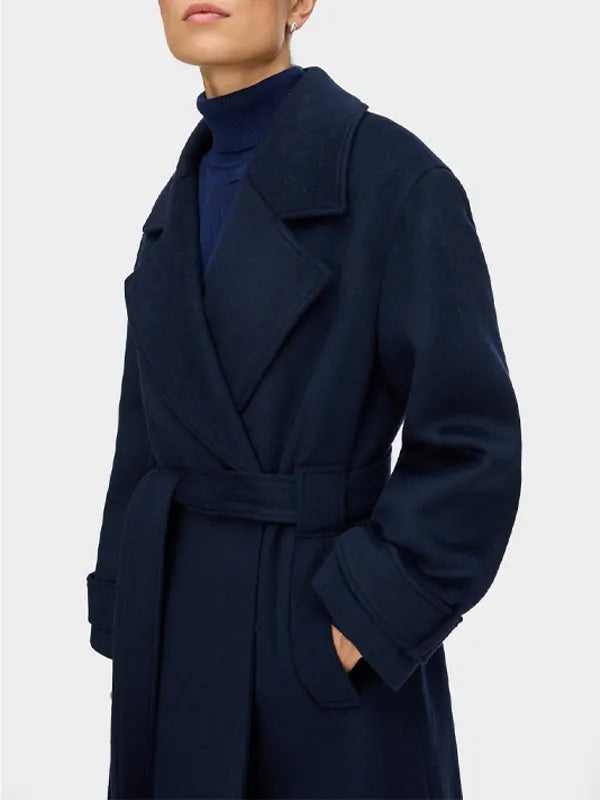 Sienna Miller Navy Wool Coat