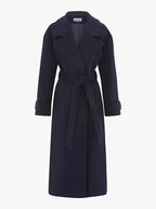 Sienna Miller Navy Wool Coat