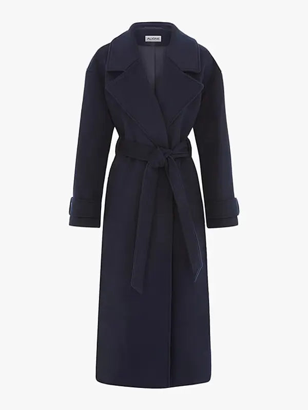 Sienna Miller Navy Wool Coat