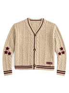 The Maroon Star Beige Cardigan