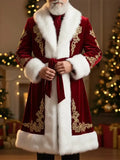 Velvet Santa Claus Coat With Faux Fur