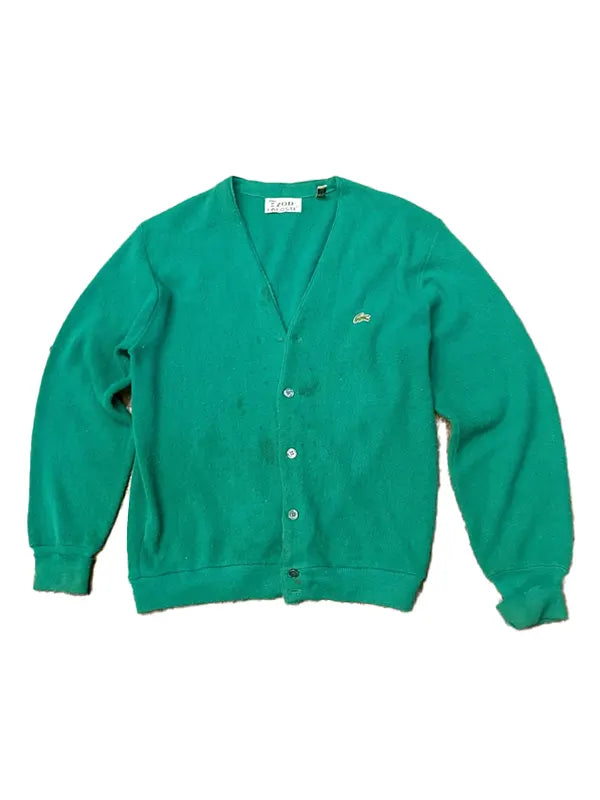 Vintage Green Izod Button Up Cardigan