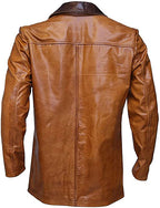 Morgan Gaming Leather Blazer Men, Brown Zing Apparel