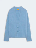 Women Blue Button-down Cardigan Sweater