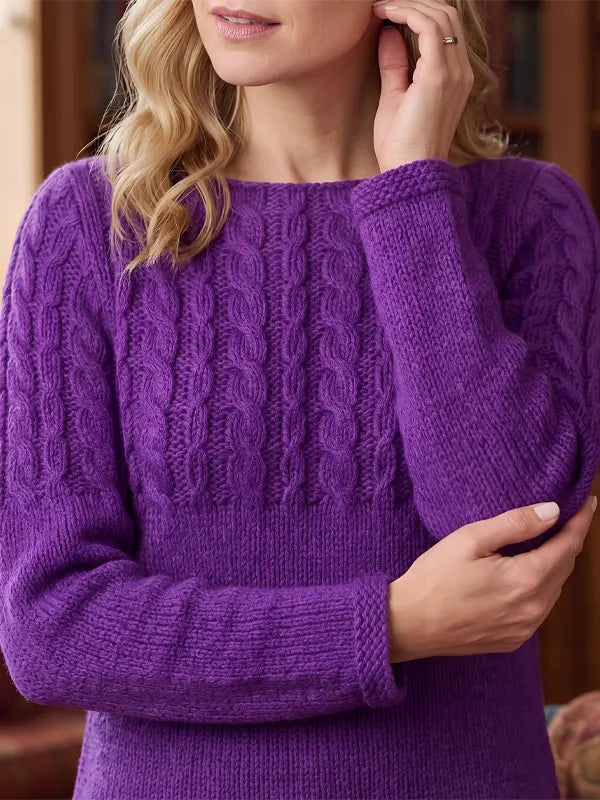 Women's Boatneck Winter Pullover Sweater
